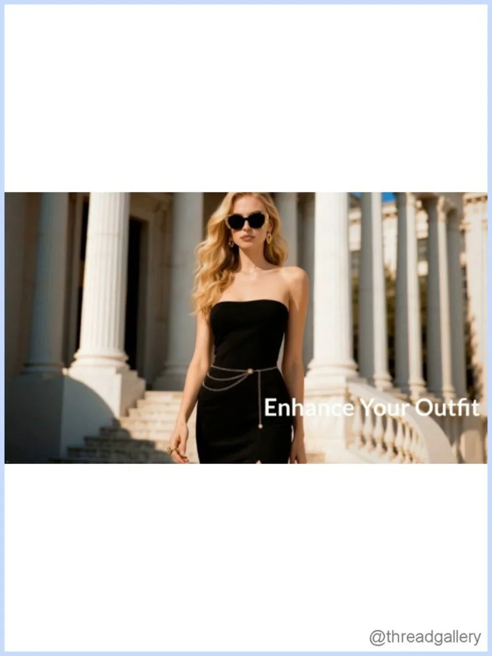Multilayer Metal Chain Waist Belt Adjustable Dress Accessory